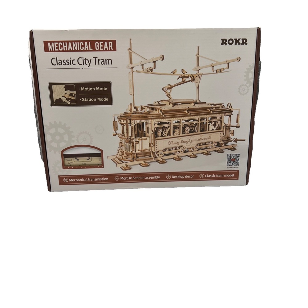 ROKR Mechanical Gear Classic City Tram Building Blocks Model‎